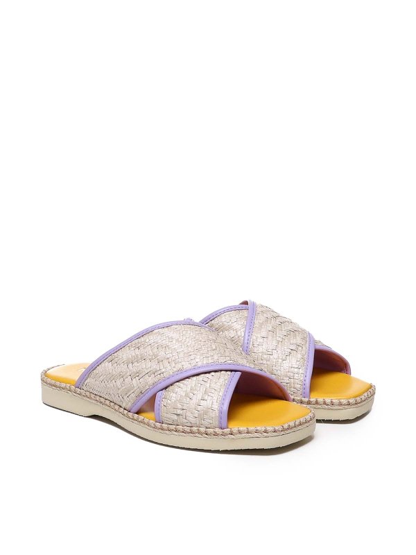 The Best Shops HOGAN: sandals - Lilac Rafia Sandals