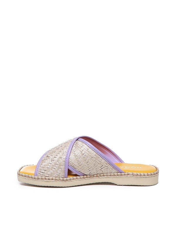 Lilac Rafia Sandals shop online: HOGAN