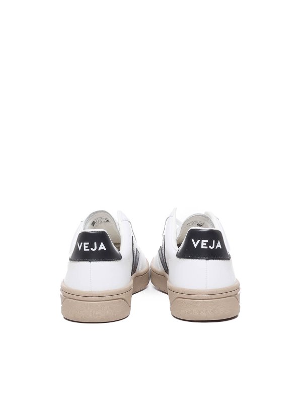 VEJA: trainers online - V-12 Black Dune Chromefree Cowskin Sneakers