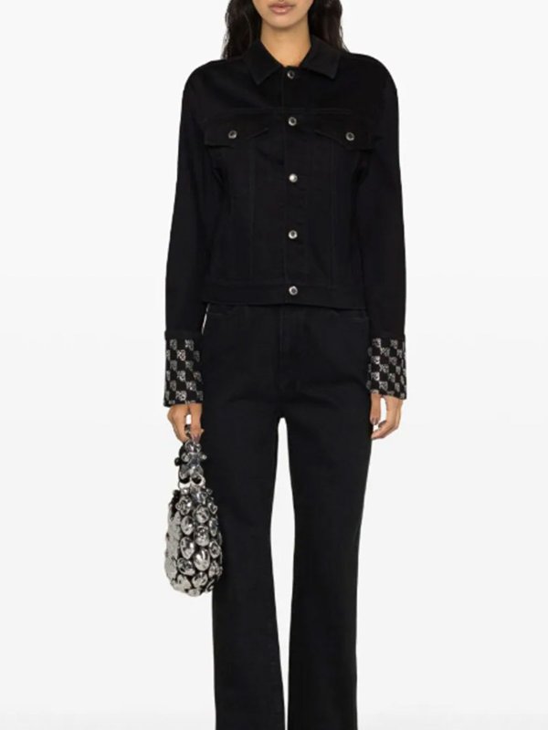 ALEXANDER WANG: denim jacket online - Black Cotton Denim Shirt