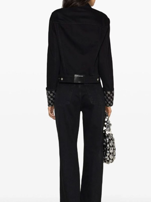 The Best Shops ALEXANDER WANG: denim jacket - Black Cotton Denim Shirt