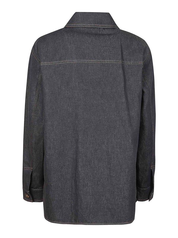 Max Mara: denim jacket online - Shirt jacket in denim