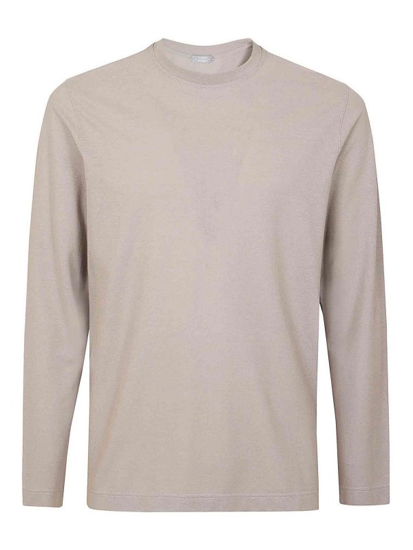 ZANONE: t-shirts - Long ribbed ice Tshirt