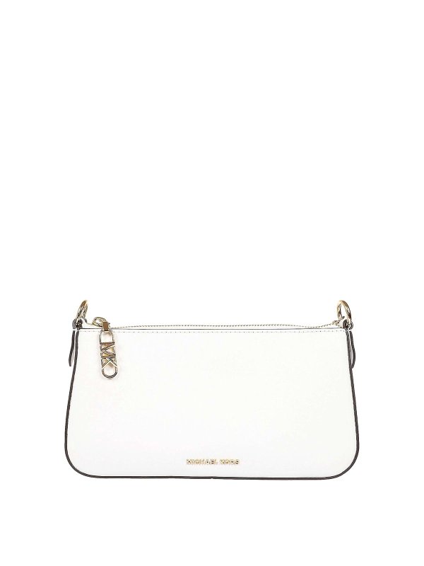 MICHAEL KORS: cross body bags - White smooth leather bag