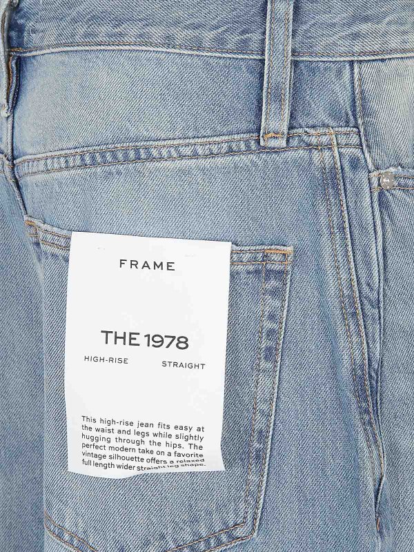 The Best Shops Frame: straight leg jeans - Denim Button Fastening Pants