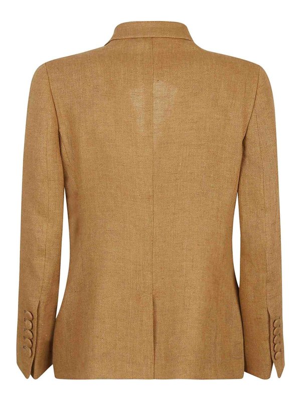 SAULINA: blazers online - Double-breasted linen jacket