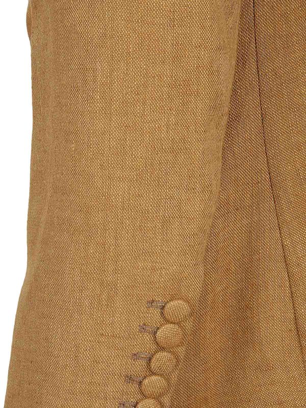 The Best Shops SAULINA: blazers - Double-breasted linen jacket