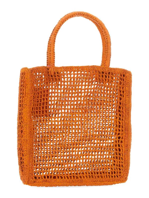 MANEBI: cross body bags online - Raffia Net Bag