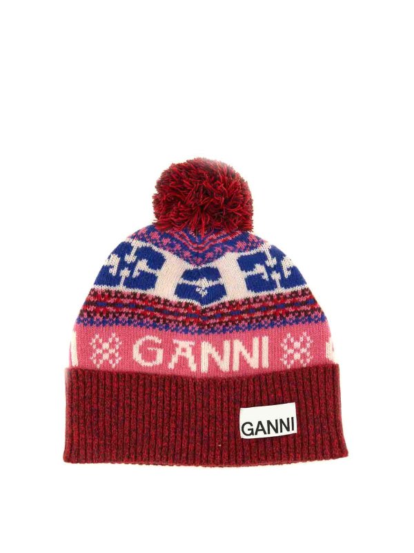 GANNI: Mützen - Mütze - Bunt
