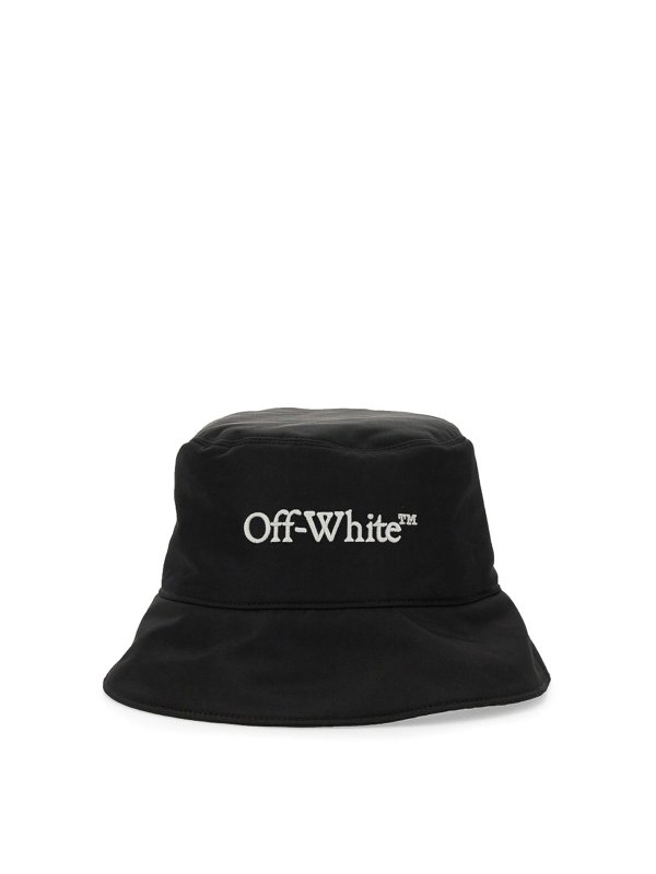 OFF-WHITE: hats & caps - Bucket Hat With Logo