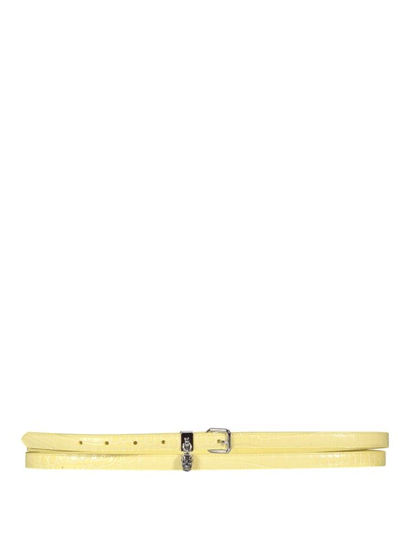 ALEXANDER MCQUEEN: belts - Double Belt With Skull And Pav