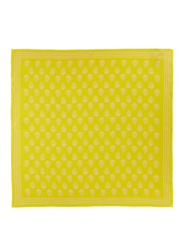ALEXANDER MCQUEEN: sciarpe e foulard - Sciarpa con stampa teschio motociclista
