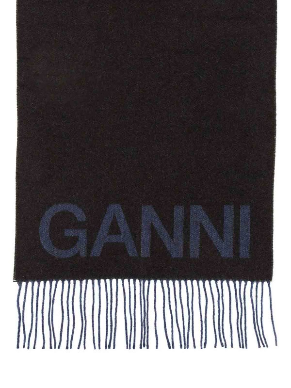 GANNI: Bufandas y pañuelos online - Bufanda - Marrón