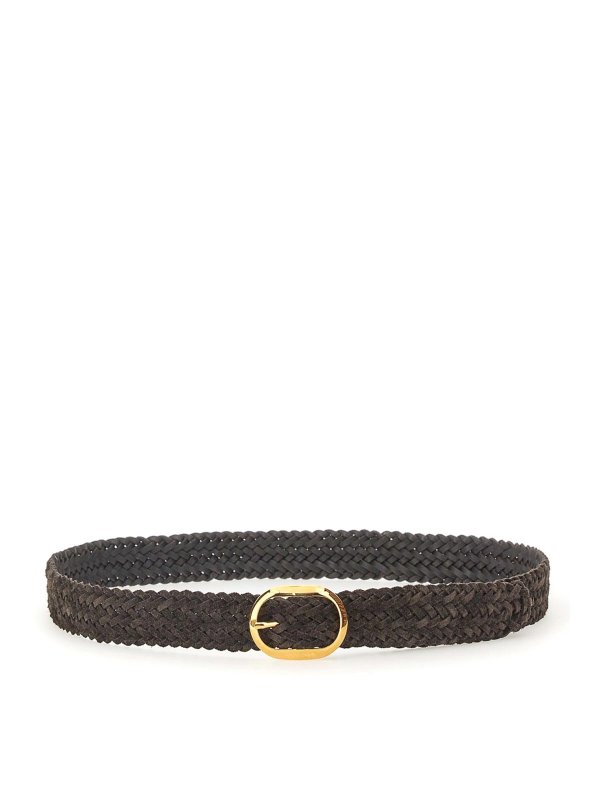 TOM FORD: belts - Woven Leather Belt