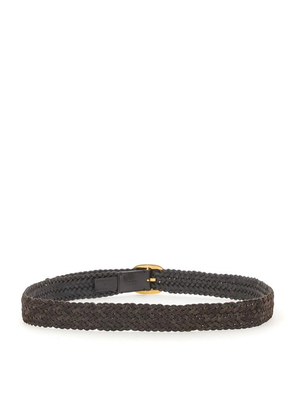 TOM FORD: belts online - Woven Leather Belt