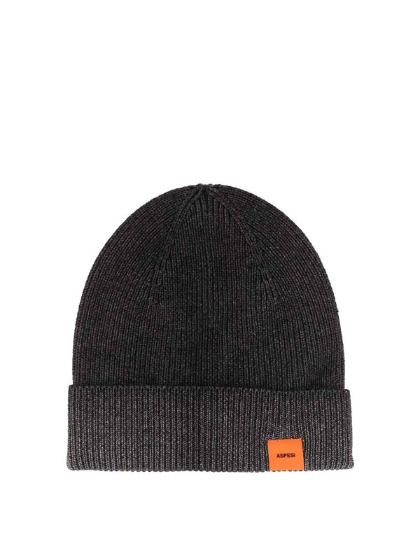 ASPESI: ニットキャップ - ビーニー帽 - グレー