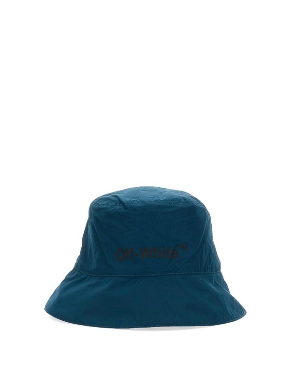 OFF-WHITE: hats & caps - Bucket Hat With Logo