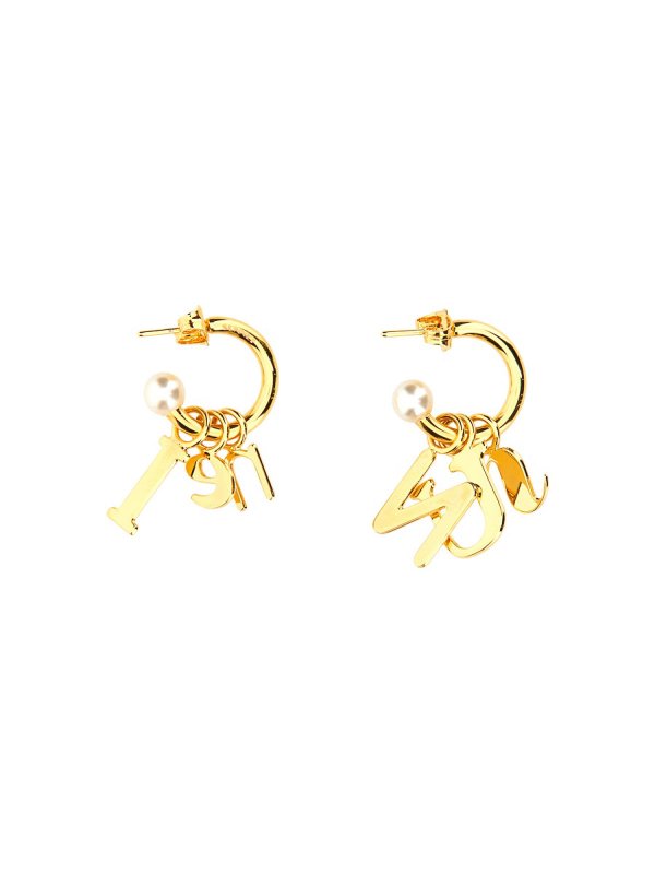 SUNNEI: Earrings online - Lettering Logo Dangle Earrings