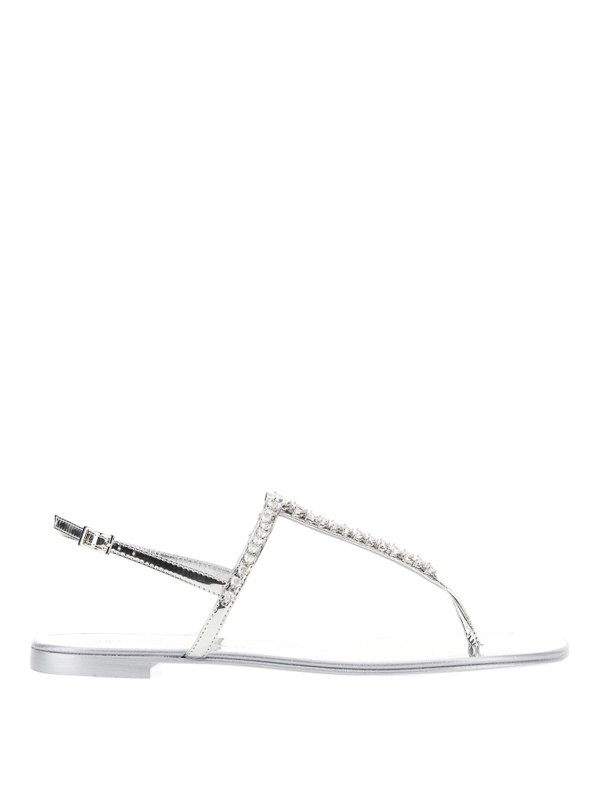 GIUSEPPE ZANOTTI: Sandalen - Sandalen - Silber