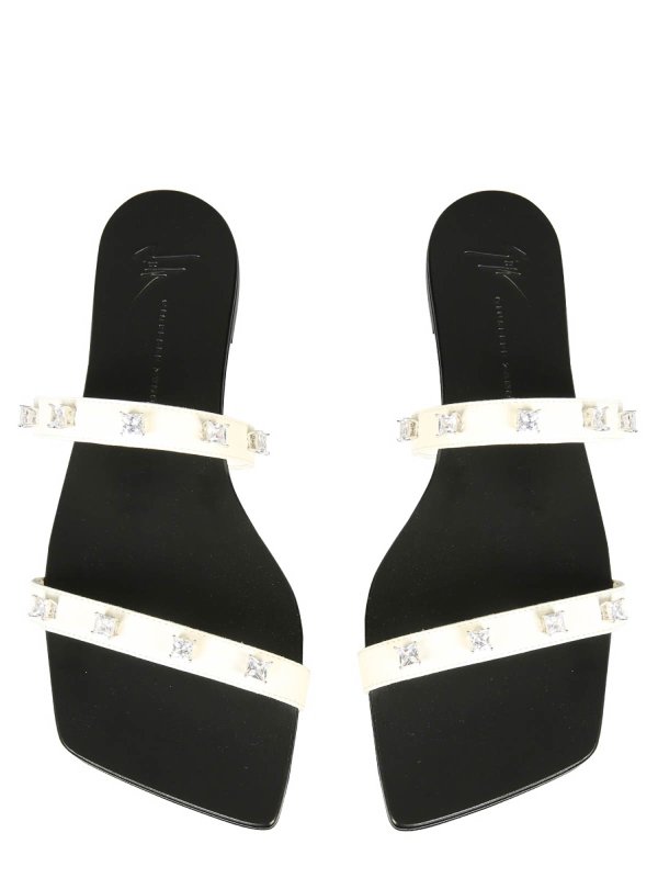 GIUSEPPE ZANOTTI: sandali online - Sandali Bassi Con Pietre