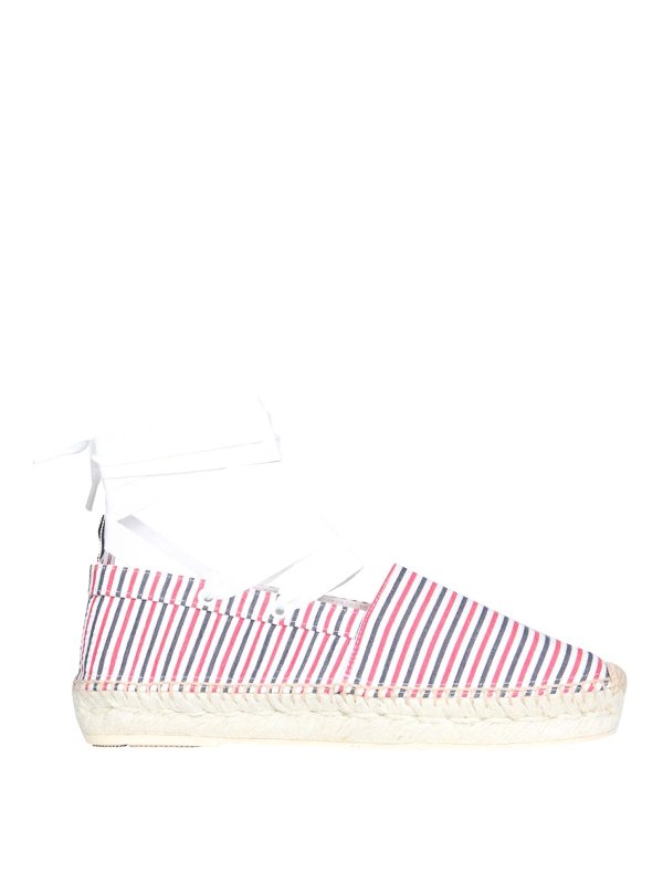 THOM BROWNE: espadrilles - Seersucker cotton espadrilless