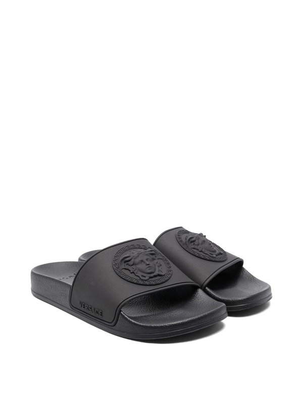 VERSACE: Tongs - Tongs - Noir