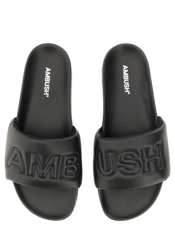AMBUSH: sandals online - Leather Slide Sandal