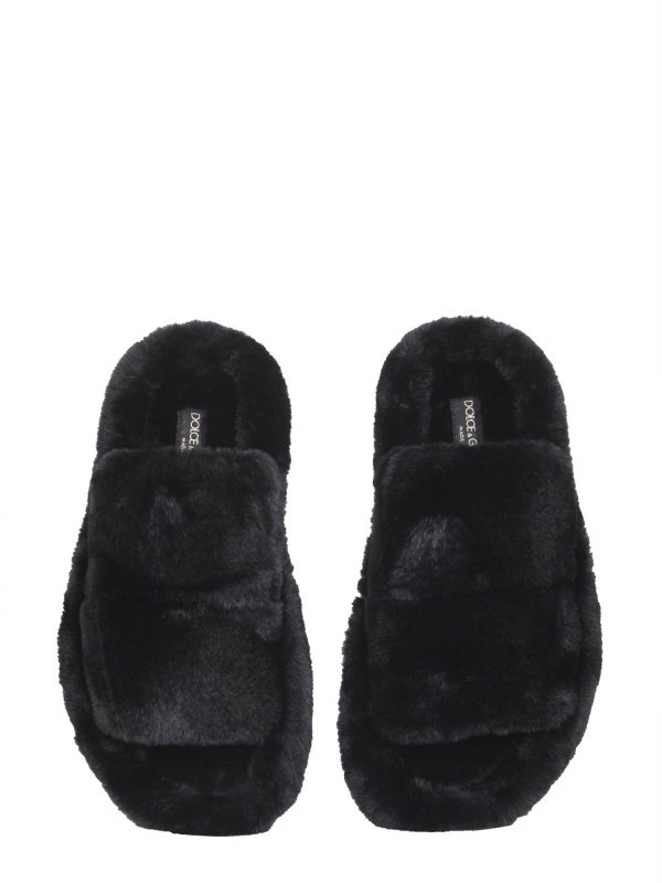 Fur Sandals shop online: DOLCE & GABBANA