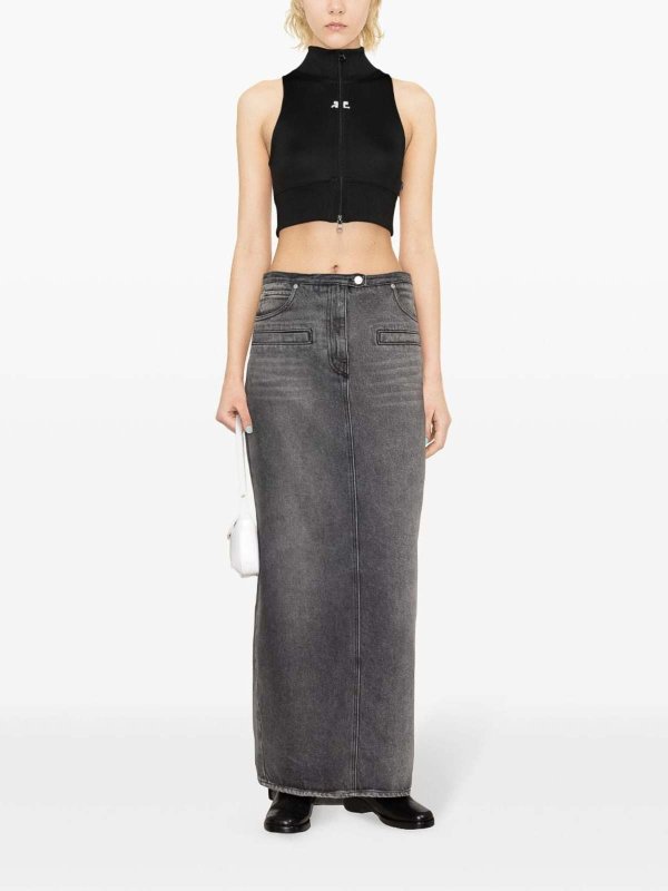 The Best Shops Courreges: casual jackets - Logo-patch cropped jacket