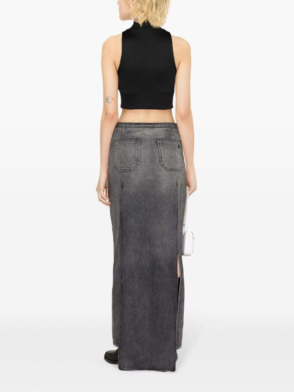 Logo-patch cropped jacket shop online: Courreges