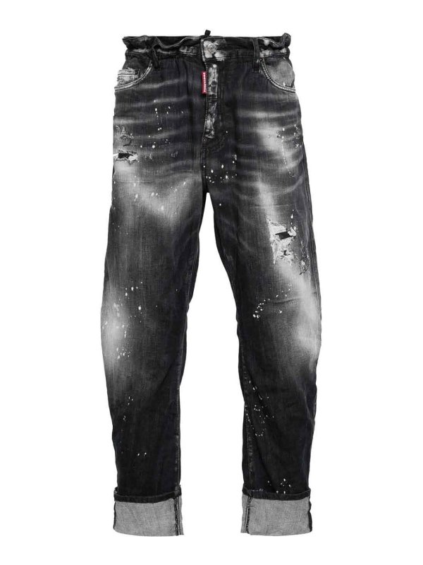 DSQUARED2: bootcut jeans - Big brother distressed-finish jeans