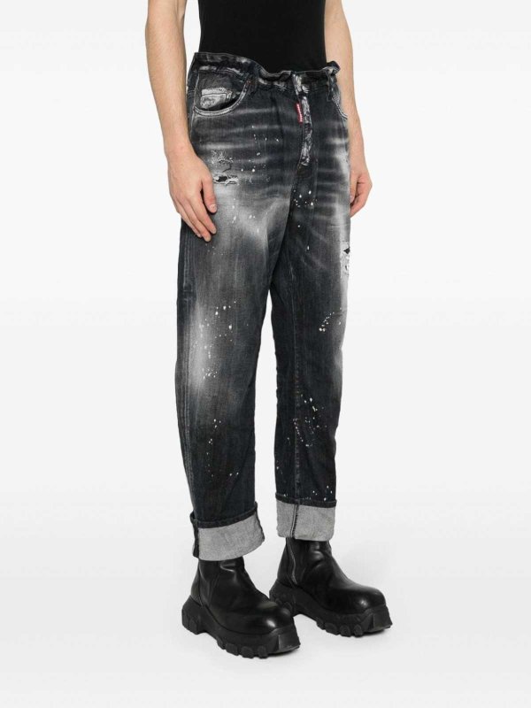 The Best Shops DSQUARED2: bootcut jeans - Big brother distressed-finish jeans