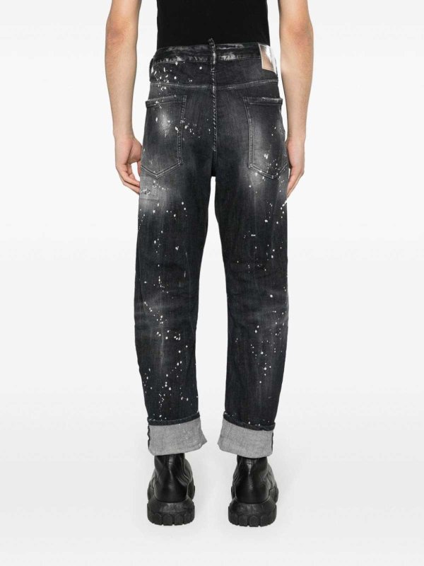 Big brother distressed-finish jeans shop online: DSQUARED2