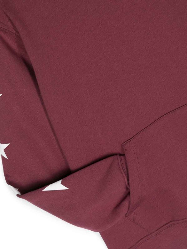 The Best Shops GOLDEN GOOSE: Sweatshirts & Sweaters - Star-print drop-shoulder hoodie