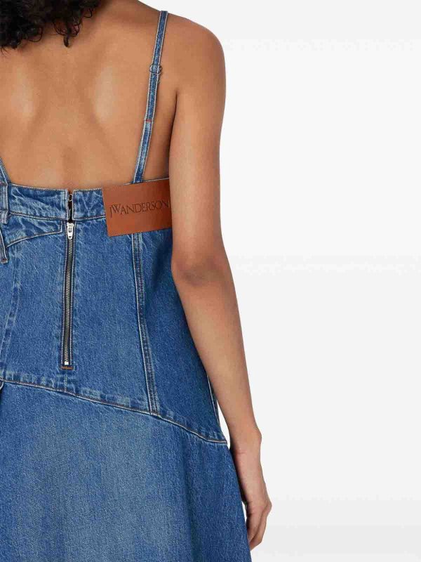 The Best Shops J.W. ANDERSON: Asymmetric cotton denim dress