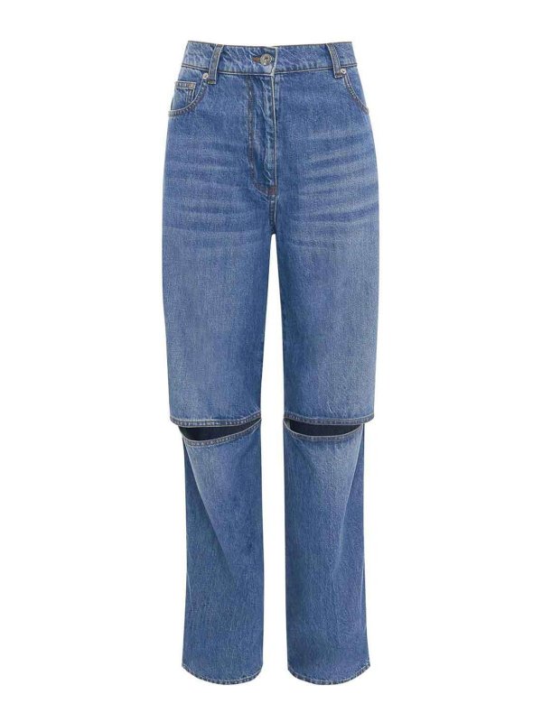 J.W. ANDERSON: Bootcut - Bootcut Jeans - Dunkles Jeansblau