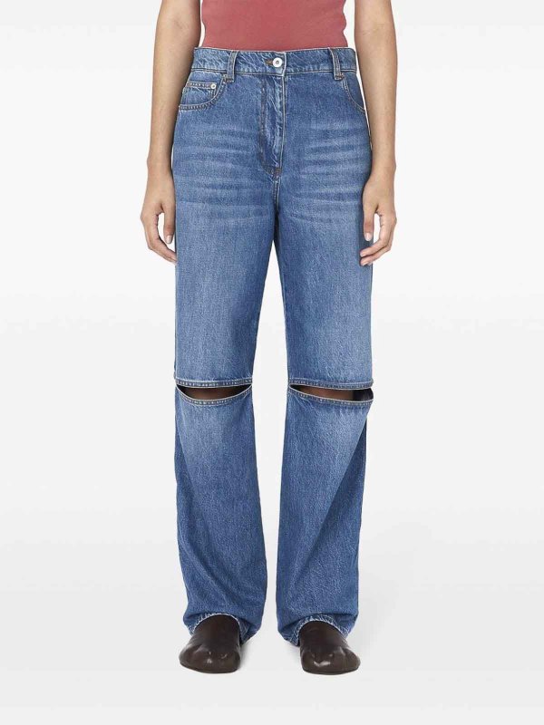 The Best Shops J.W. ANDERSON: Bootcut - Bootcut Jeans - Dunkles Jeansblau