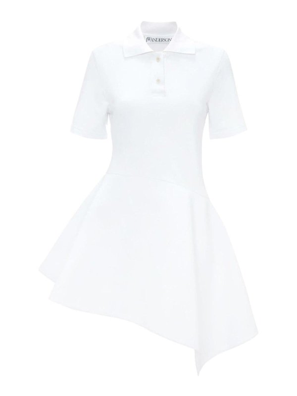 J.W. ANDERSON: ニーレングスドレス - 膝丈ドレス - 白