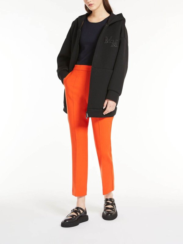 Max Mara: casual trousers online - Nepeta ankle-length trousers in wool crepe