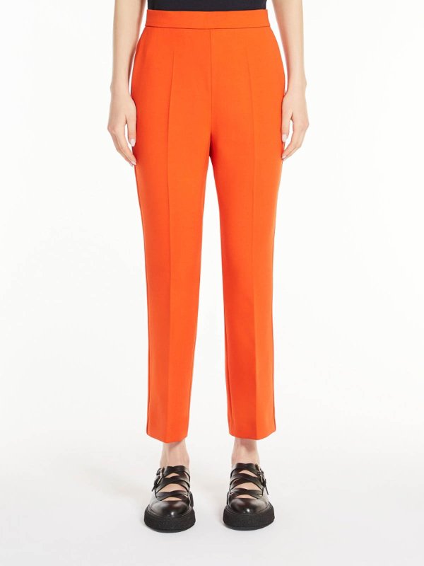 The Best Shops Max Mara: casual trousers - Nepeta ankle-length trousers in wool crepe