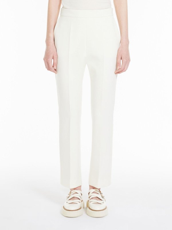 The Best Shops Max Mara: casual trousers - Nepeta ankle-length trousers in wool crepe