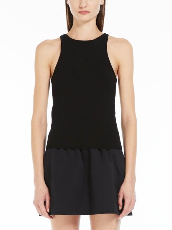 The Best Shops Max Mara: Tops & Tank tops - Alfeo halter top in vanis wool