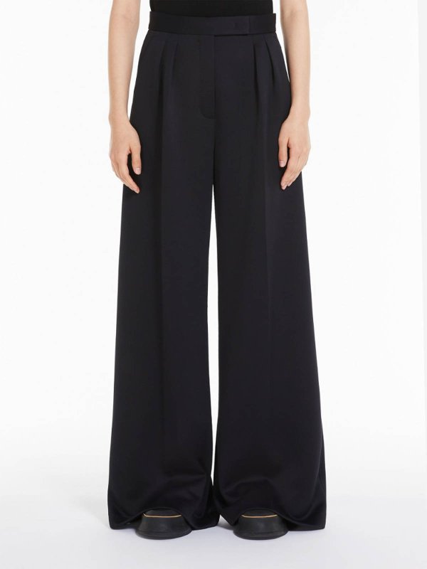The Best Shops Max Mara: casual trousers - Zinnia scuba jersey flare trousers