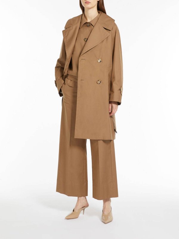 Max Mara: casual trousers online - Ottavo waterproof twill trousers