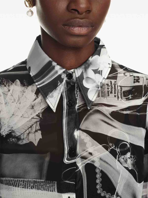 OFF-WHITE buy online X-ray-print silk shirt dress
