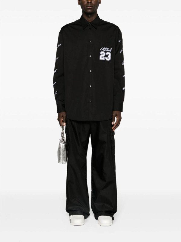 OFF-WHITE: casual trousers online - Wide-leg cargo trousers