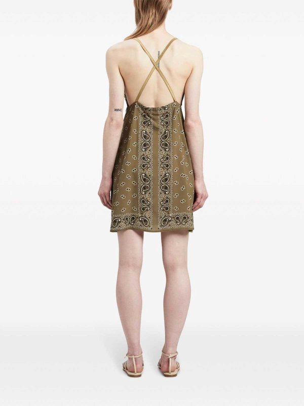 The Best Shops Palm Angels: knee length dresses - Paisley-print slip dress