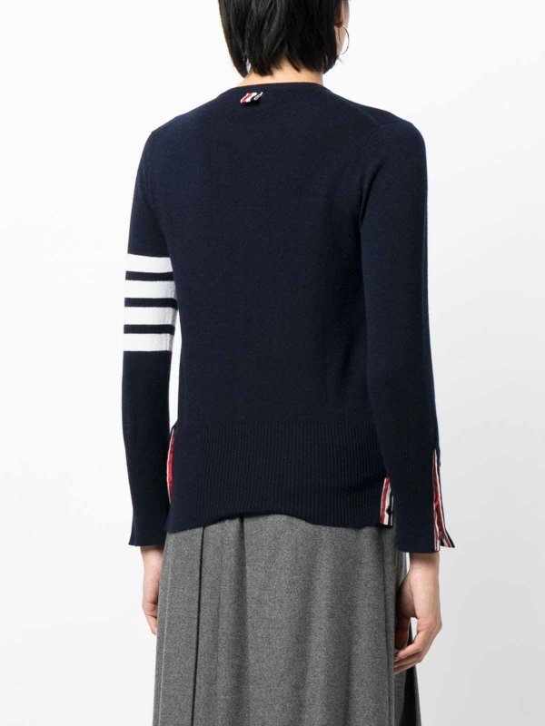 4-bar stripe cardigan shop online: THOM BROWNE