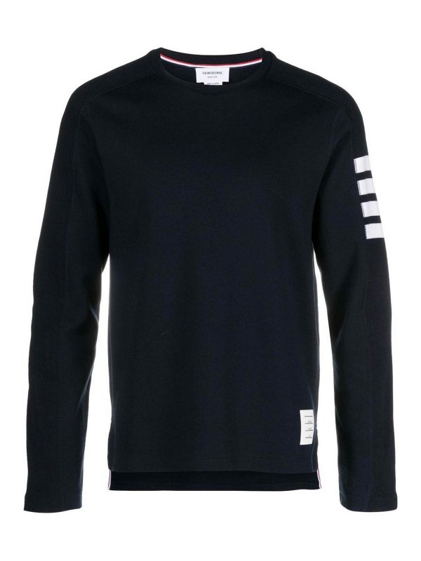 THOM BROWNE: Sweatshirts & Pulls - Sweat-Shirts - Bleu Foncé