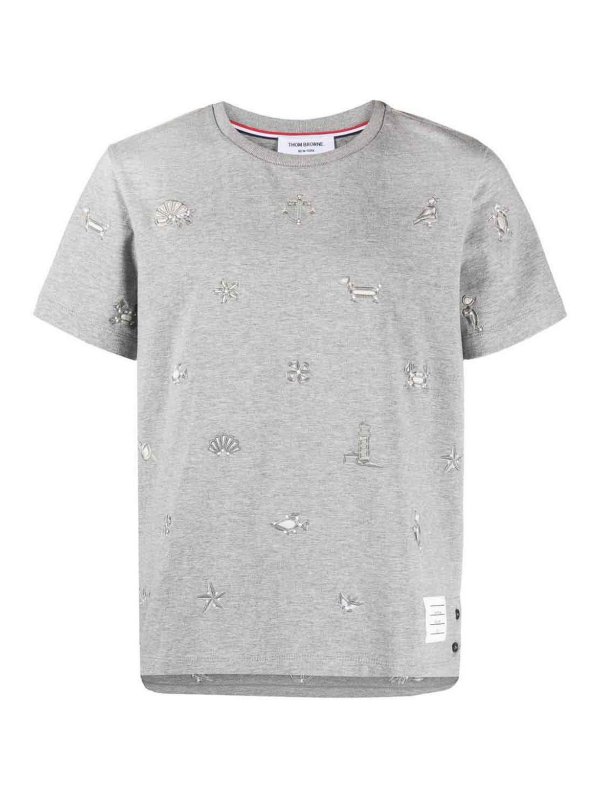 THOM BROWNE: Camisetas - Camiseta - Gris
